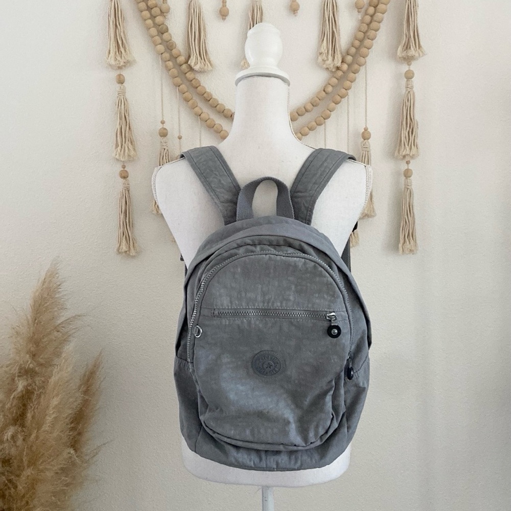Kipling grey 14” backpack small size bag nylon kids school preschool travel